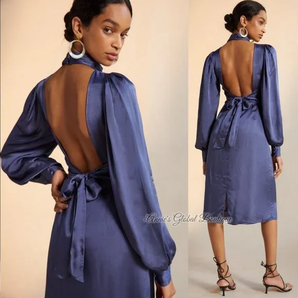 RARE NWT ANTHROPOLOGIE HUTCH Open-Back Midi Dress. Halter Neck. Size 2 - Picture 5 of 16